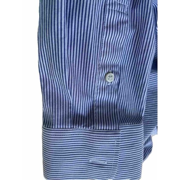 J. Crew Thompson Dress Shirt Mens’ White and Blue SIze Large 16-16 1/2 - Picture 4 of 5
